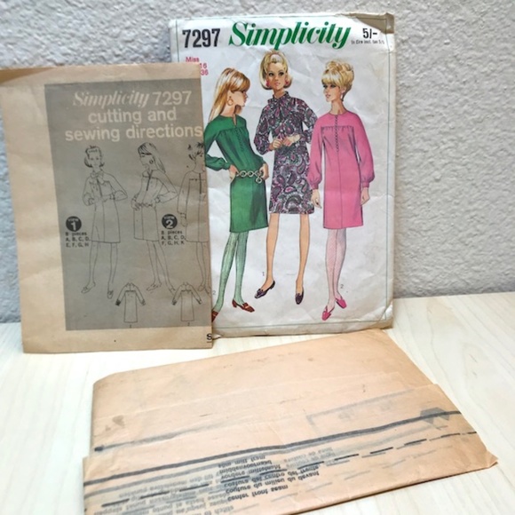 Simplicity Patterns # 6791 #7297 Vintage Fashion Design. 2 Pattern Sets. - Picture 2 of 8